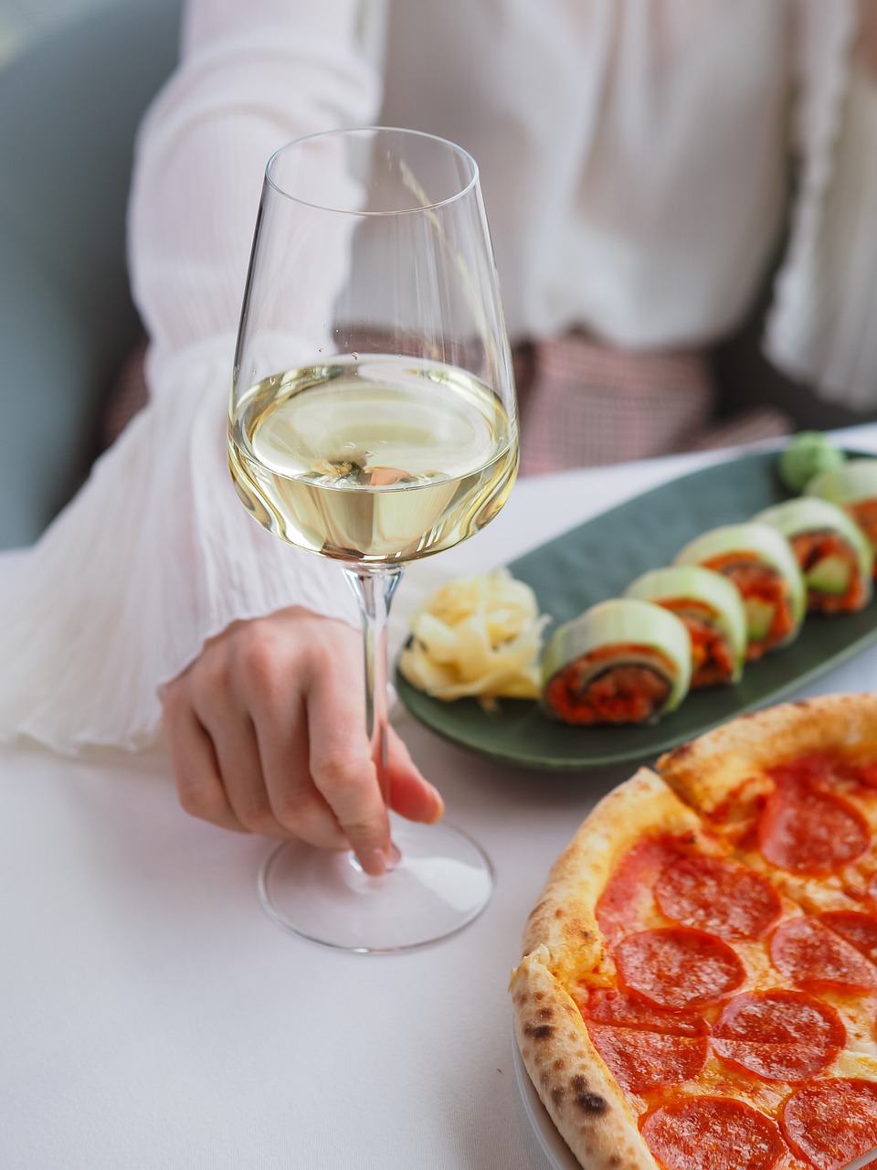 a glass of wine